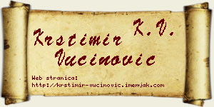 Krstimir Vučinović vizit kartica